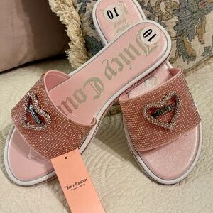 Juicy Couture Pink Rhinestone Sandals